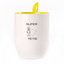 A cup with a spoon. Yellow (250 ml)