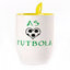 A cup with a spoon. Yellow (250 ml)