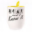 A cup with a spoon. Yellow (250 ml)