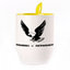 A cup with a spoon. Yellow (250 ml)