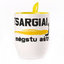 A cup with a spoon. Yellow (250 ml)