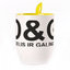 A cup with a spoon. Yellow (250 ml)