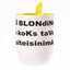 A cup with a spoon. Yellow (250 ml)