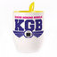 A cup with a spoon. Yellow (250 ml)