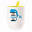 A cup with a spoon. Yellow (250 ml)