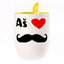 A cup with a spoon. Yellow (250 ml)