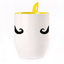 A cup with a spoon. Yellow (250 ml)