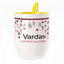 A cup with a spoon. Yellow (250 ml)