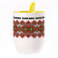A cup with a spoon. Yellow (250 ml)