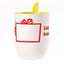 A cup with a spoon. Yellow (250 ml)