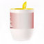 A cup with a spoon. Yellow (250 ml)