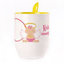 A cup with a spoon. Yellow (250 ml)