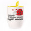 A cup with a spoon. Yellow (250 ml)