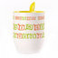 A cup with a spoon. Yellow (250 ml)
