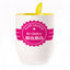 A cup with a spoon. Yellow (250 ml)