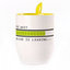 A cup with a spoon. Yellow (250 ml)