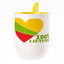 A cup with a spoon. Yellow (250 ml)