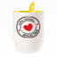 A cup with a spoon. Yellow (250 ml)