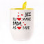 A cup with a spoon. Yellow (250 ml)