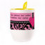 A cup with a spoon. Yellow (250 ml)