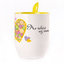 A cup with a spoon. Yellow (250 ml)