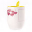 A cup with a spoon. Yellow (250 ml)