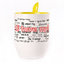 A cup with a spoon. Yellow (250 ml)