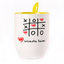 A cup with a spoon. Yellow (250 ml)