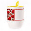 A cup with a spoon. Yellow (250 ml)