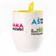 A cup with a spoon. Yellow (250 ml)