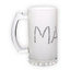 Frosted glass beer mug (500 ml)