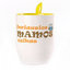 A cup with a spoon. Yellow (250 ml)