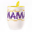 A cup with a spoon. Yellow (250 ml)
