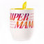 A cup with a spoon. Yellow (250 ml)