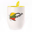 A cup with a spoon. Yellow (250 ml)