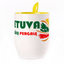 A cup with a spoon. Yellow (250 ml)