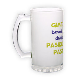 Frosted glass beer mug (500 ml)