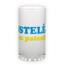 Frosted glass beer mug (500 ml)