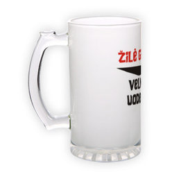 Frosted glass beer mug (500 ml)