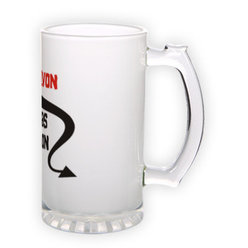 Frosted glass beer mug (500 ml)