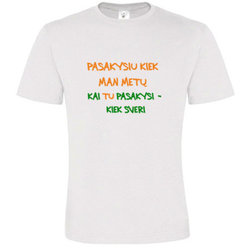 T -shirts with your photo, notes, white