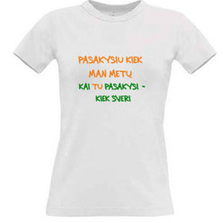 Women's T-shirt with your choice of photos, notes, white