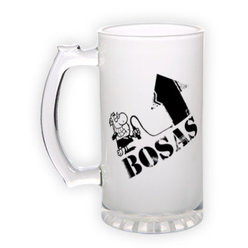 Frosted glass beer mug (500 ml)