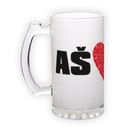 Frosted glass beer mug (500 ml)