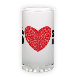 Frosted glass beer mug (500 ml)