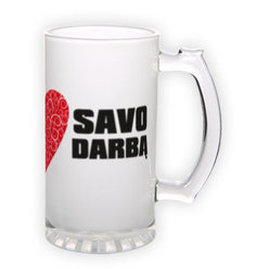Frosted glass beer mug (500 ml)