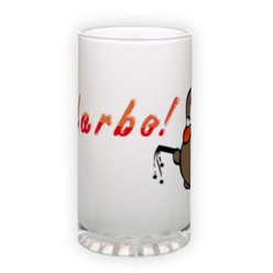 Frosted glass beer mug (500 ml)