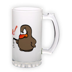 Frosted glass beer mug (500 ml)