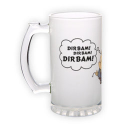 Frosted glass beer mug (500 ml)