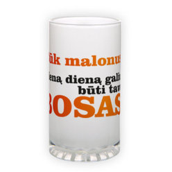 Frosted glass beer mug (500 ml)
